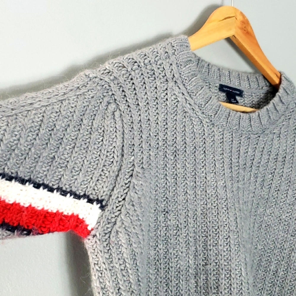 TOMMY HILFIGER Womens Small Sweater Wool Alpaca Blend Relaxed Fit - Picture 2 of 6